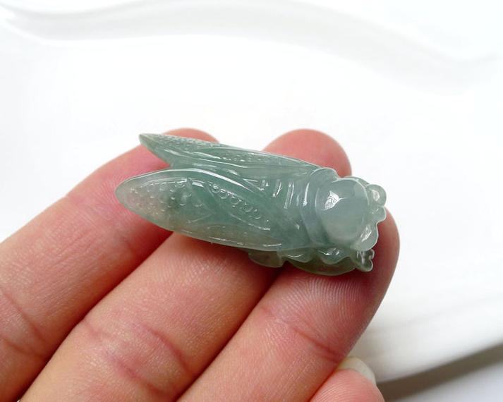 翔發珠寶 緬甸玉器批發 天然a貨 金蟬翡翠吊墜 精雕玉禪 正品